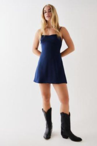 Bella Bow Tie-Back Mini Dress - Navy 2XS at Urban Outfitters - Light Before Dark - Modalova