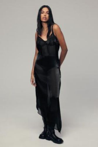 Morgan Glass Slip Dress - Black 2XS at Urban Outfitters - Light Before Dark - Modalova