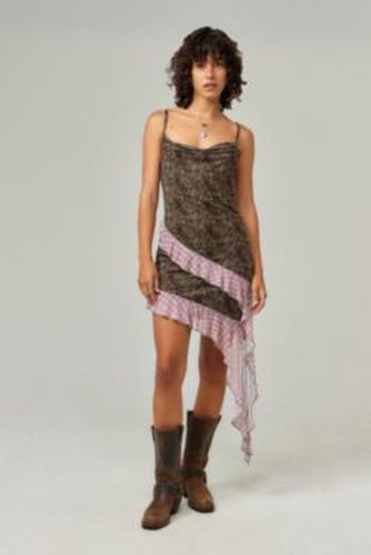 UO Zoey Leopard Print Asymmetric Mini Dress - 2XS at - Urban Outfitters - Modalova