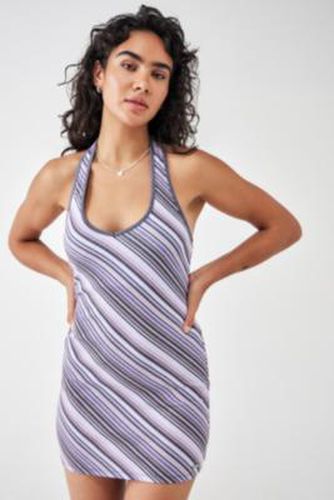 Stripe Halterneck Mini Dress - 2XS at Urban Outfitters - BDG - Modalova