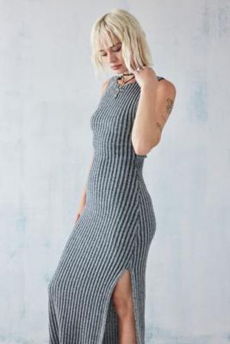 UO Tate Ribbed Knit Column Maxi Dress - Grey 2XS at - Urban Outfitters - Modalova