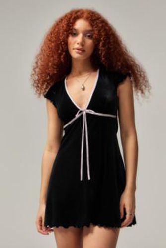 Madison Velvet Mini Dress - Black 2XS at Urban Outfitters - Kimchi Blue - Modalova