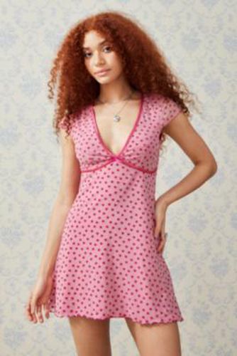 Madison Heart Mini Dress - Pink 2XS at Urban Outfitters - Kimchi Blue - Modalova