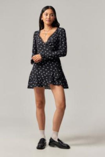 Dara Bow Wrap Dress - Black 2XS at Urban Outfitters - Light Before Dark - Modalova