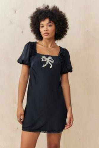 Noa Bow Applique Babydoll Mini Dress - S at Urban Outfitters - Kimchi Blue - Modalova