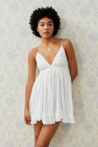 Elsie Babydoll Mini Dress - White 2XS at Urban Outfitters - Kimchi Blue - Modalova
