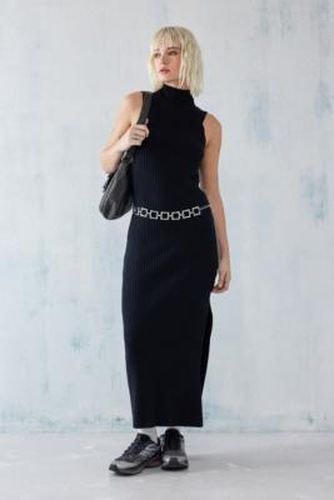 UO Marisa High Neck Knitted Maxi Dress - Black XL at - Urban Outfitters - Modalova