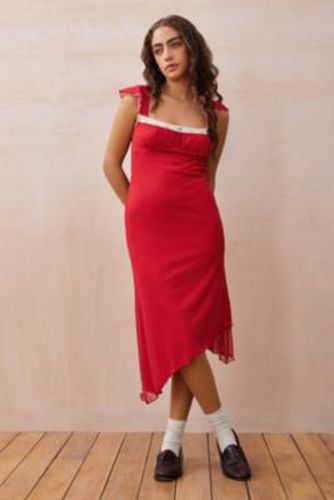 Maisie Red Polka Dot Midi Dress - Red 2XS at Urban Outfitters - Kimchi Blue - Modalova