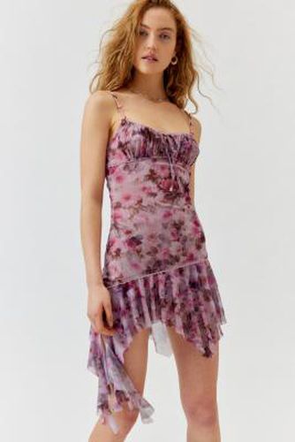Rosebud Asymmetrical Mini Dress - 2XS at Urban Outfitters - Kimchi Blue - Modalova