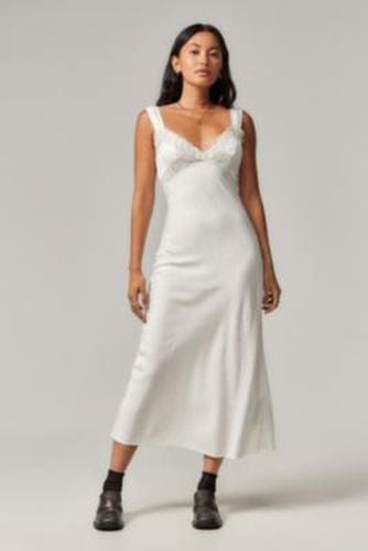 Bex Lingerie Slip Dress - White XS at Urban Outfitters - Light Before Dark - Modalova