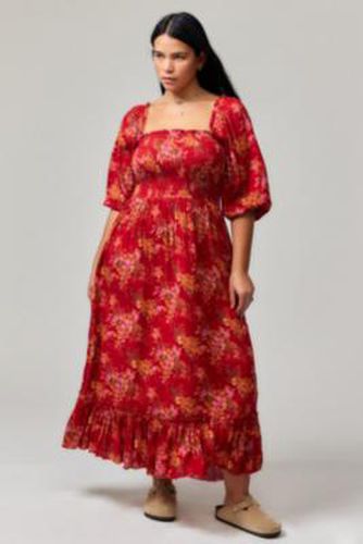 Lucia Floral Maxi Dress - Red 2XS at Urban Outfitters - Kimchi Blue - Modalova