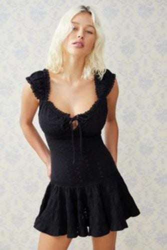 Ava Broderie Mini Dress - Black 2XS at Urban Outfitters - Kimchi Blue - Modalova