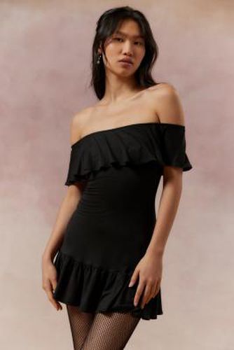 Harper Off-The-Shoulder Mini Dress - Black 2XS at Urban Outfitters - Kimchi Blue - Modalova