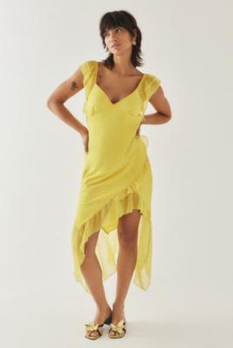 Vixen Asymmetric Midi Dress - Yellow 2XS at Urban Outfitters - Light Before Dark - Modalova