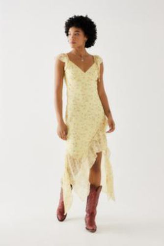 Vixen Asymmetric Midi Dress - Yellow 2XS at Urban Outfitters - Light Before Dark - Modalova