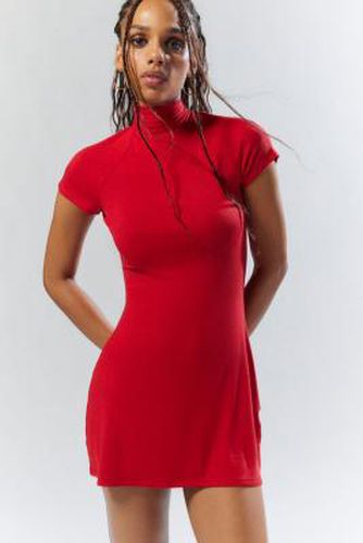 Gigi Mock Neck Mini Dress - Red 2XS at Urban Outfitters - Silence + Noise - Modalova