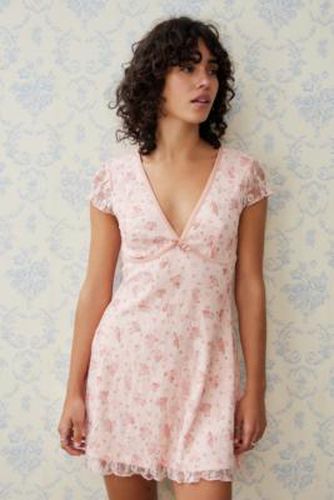 Madison Floral Midi Dress - Pink 2XS at Urban Outfitters - Kimchi Blue - Modalova