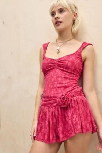 Dawn Lace Romper - Pink S at Urban Outfitters - Kimchi Blue - Modalova