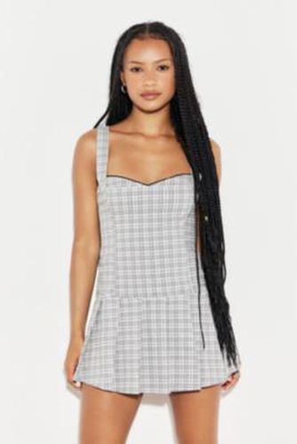 Garnet Check Playsuit - Grey 2XS at Urban Outfitters - Silence + Noise - Modalova