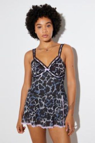 UO Asher Leopard Print Playsuit 2XS at - Urban Outfitters - Modalova