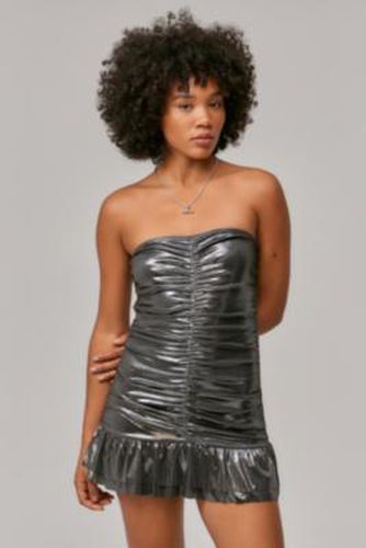 Metallic Ruched Playsuit - XS at Urban Outfitters - Silence + Noise - Modalova