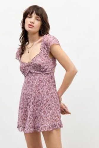 Kimchi Blue Printed Lace Romper - 2XS at - Urban Outfitters - Modalova