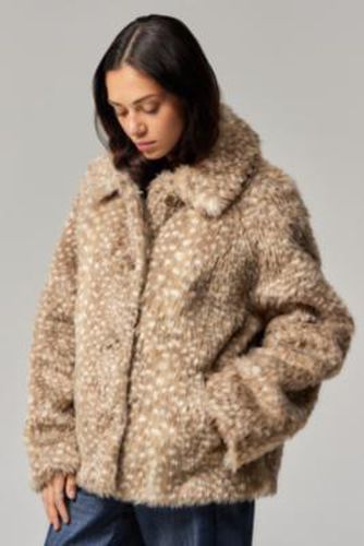 Deer Faux Fur Coat Jacket - XS at Urban Outfitters - Silence + Noise - Modalova