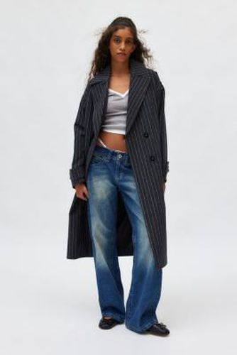 Quinn Pinstripe Slouchy Coat Jacket - XS at Urban Outfitters - Silence + Noise - Modalova