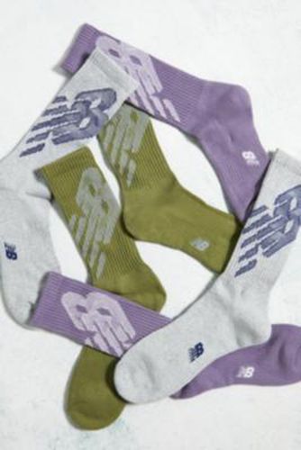 Grey, Khaki & Purple Big Logo Crew Socks 3-Pack at Urban Outfitters - New Balance - Modalova