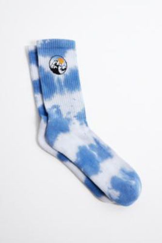 UO Blue Tie-Dye Hokusai Socks at - Urban Outfitters - Modalova