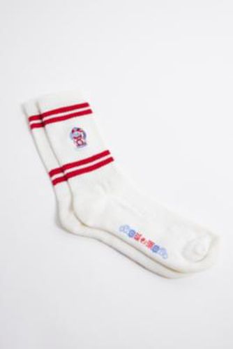 UO Lucky Cat Embroidered Socks - White at - Urban Outfitters - Modalova
