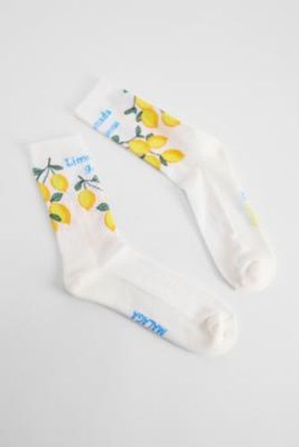 UO Ecru Limonada Socks - at - Urban Outfitters - Modalova