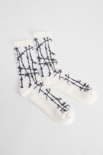 UO Ecru Barbed Wire Socks - at - Urban Outfitters - Modalova