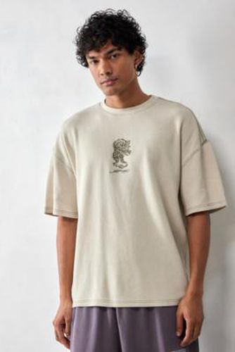 UO Exclusive Dragon Soul Waffle T-Shirt - Ivory 2XL at Urban Outfitters - Ed Hardy - Modalova