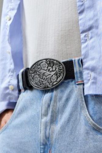 UO Western Flower Buckle Belt - Brown S/M at - Urban Outfitters - Modalova