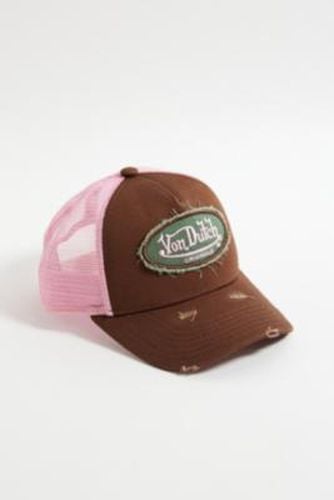 UO Exclusive Brown & Pink Trucker Cap - Brown at Urban Outfitters - Von Dutch - Modalova