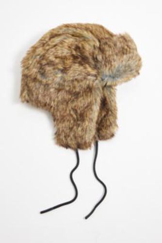 UO Brown Faux Fur Trapper Hat - Brown at - Urban Outfitters - Modalova