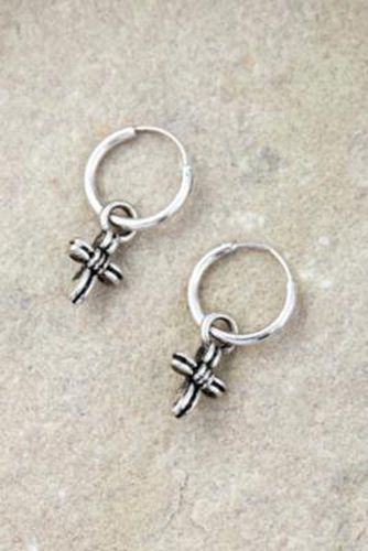 Reset Cross Earrings - Silver at Urban Outfitters - Icon - Modalova