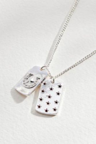 Rodeo Dog Tag Necklace - Silver at Urban Outfitters - Icon - Modalova