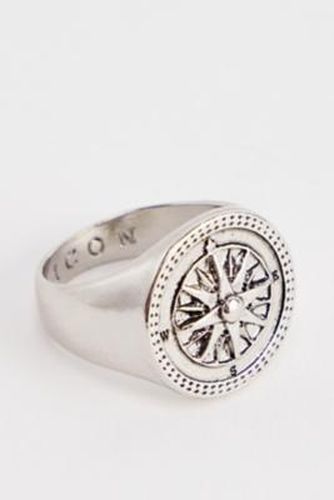 Compass Signet Ring - Silver L at Urban Outfitters - Icon Brand - Modalova