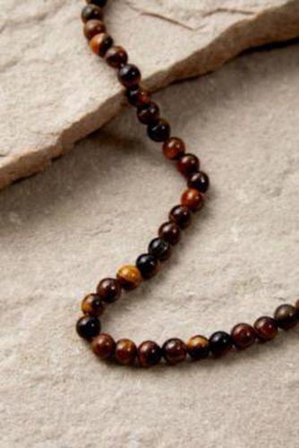 Brown Beaded Stone Choker Necklace - Brown at - Urban Outfitters - Modalova