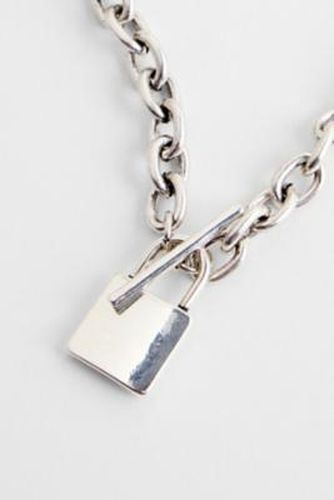 Lock Chain Pendant Choker Necklace - at Urban Outfitters - Silence + Noise - Modalova