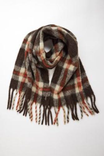 UO Brown Check Scarf - Brown at - Urban Outfitters - Modalova