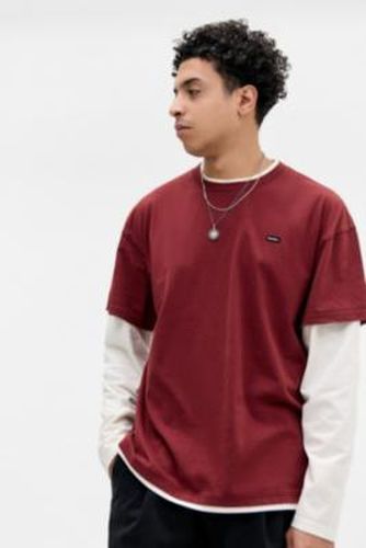 Iets frans. Burgundy Double Layer T-Shirt - M at Urban Outfitters - iets frans... - Modalova