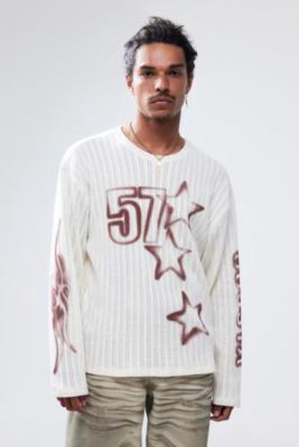 UO Ecru 57 Long-Sleeved T-Shirt - 2XS at - Urban Outfitters - Modalova