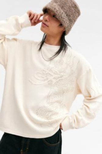 UO Exclusive Ecru Waffle Knit Top - Ivory S at Urban Outfitters - Ed Hardy - Modalova