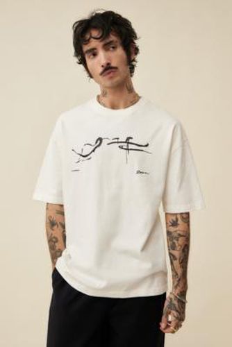 Ecru Metro Graphic T-Shirt - Cream XS at Urban Outfitters - Loom - Modalova