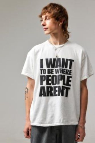 UO I Want To Be Where People Aren't T-Shirt - Cream S at - Urban Outfitters - Modalova