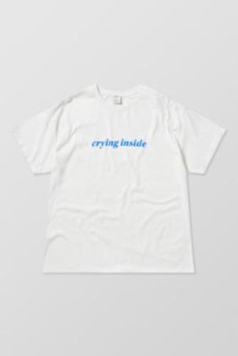 UO Crying Inside T-Shirt - Cream XS at - Urban Outfitters - Modalova