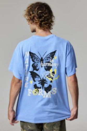 UO Blue Nature Forms T-Shirt - Blue 2XS at - Urban Outfitters - Modalova